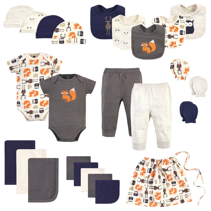 Hudson Baby Infant Boy Layette Start Set Baby Shower Gift 25 Piece, Forest