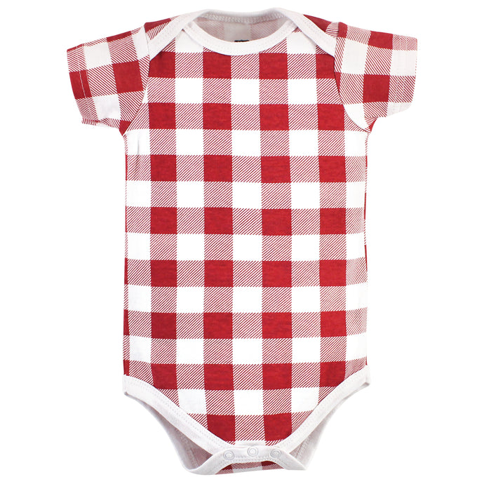 Hudson Baby Infant Boy Cotton Bodysuits 5 Pack, Homeslice