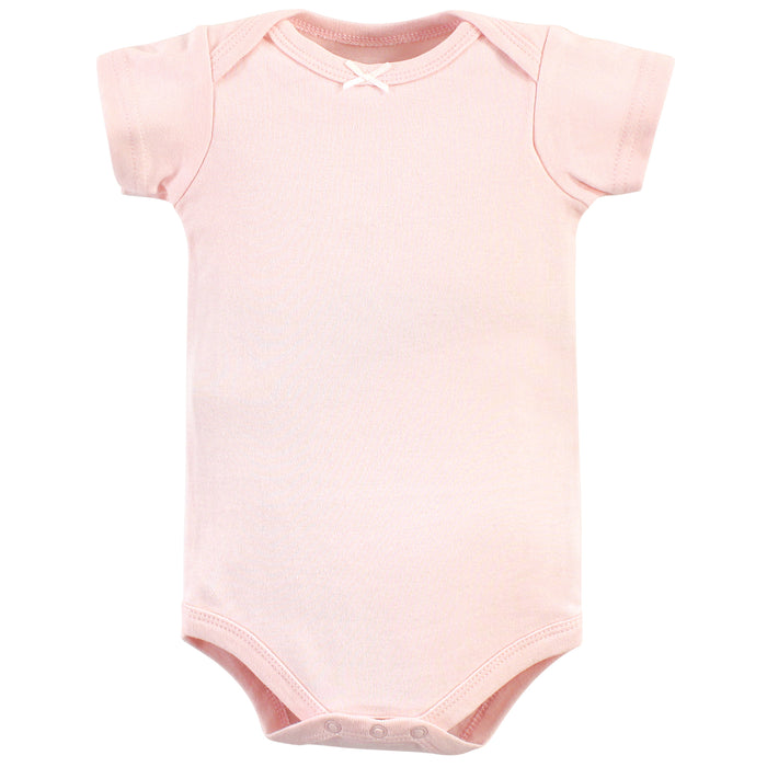 Hudson Baby Infant Girl Cotton Bodysuits 5 Pack, Whimsical Unicorn