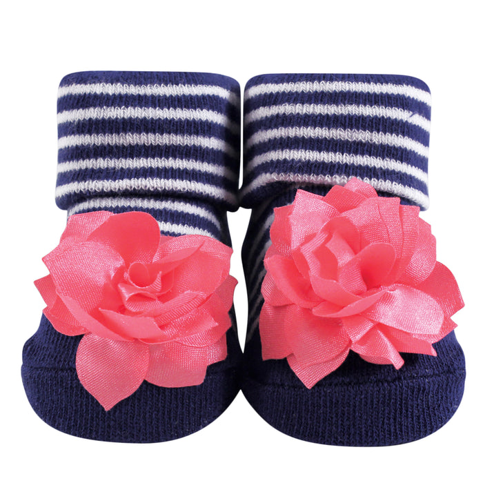 Hudson Baby Infant Girl Headband and Socks Giftset 6 Piece, Flamingo, One Size