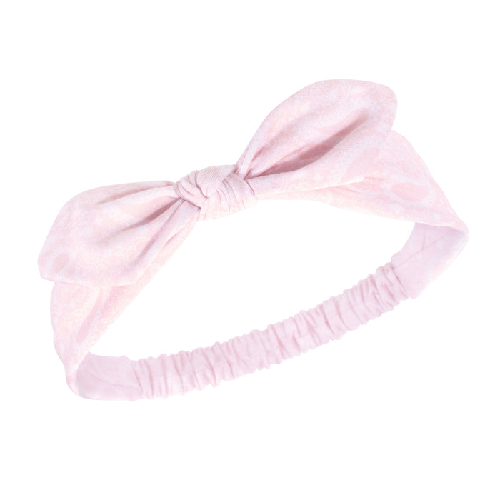 Hudson Baby Infant Girl Headbands 5 Pack, Pink Bandana, 0-24 Months