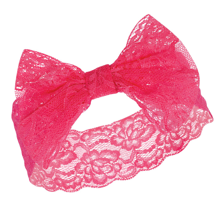 Hudson Baby Infant Girl Headbands 5 Pack, Pink Coral, 0-24 Months