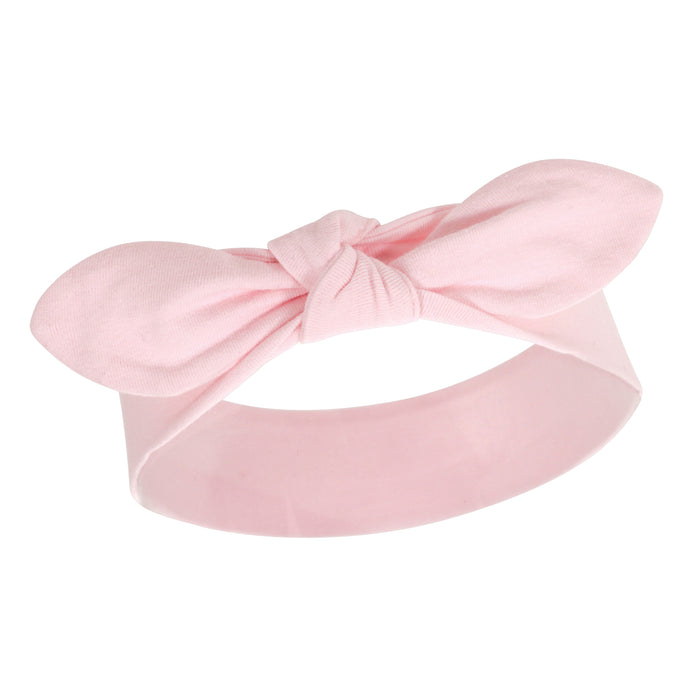 Hudson Baby Infant Girl Cotton Headbands 10-Pack, Pink Navy Floral, 0-24 Months