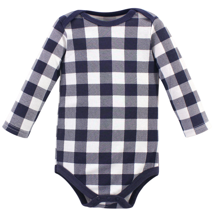 Hudson Baby Infant Boy Cotton Long-Sleeve Bodysuits 5 Pack, Polar Bear