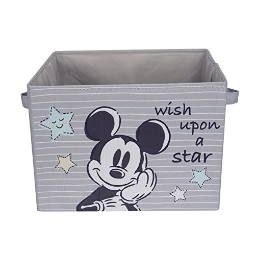 Lambs & Ivy Disney Mickey Mouse Gray Foldable Storage Basket