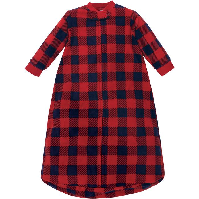 Hudson Baby Infant Boy Long-Sleeve Fleece Wearable Blanket, Sweater Plaid