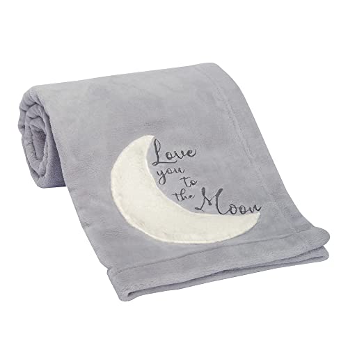 Lambs & Ivy Goodnight Moon Gray Fleece Baby Blanket