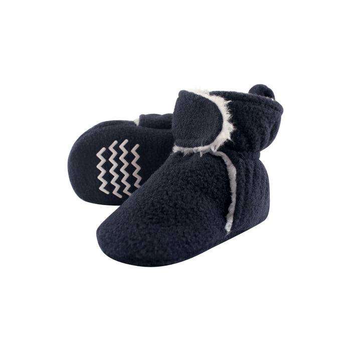 Hudson Baby Infant Boy Trapper Hat, Mitten and Bootie Set, Navy