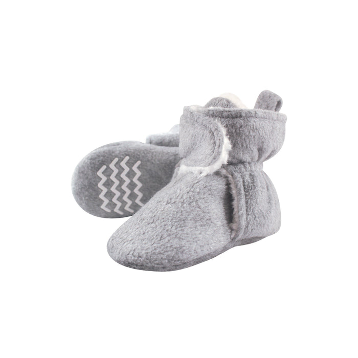 Hudson Baby Trapper Hat, Mitten and Bootie Set, Heather Gray