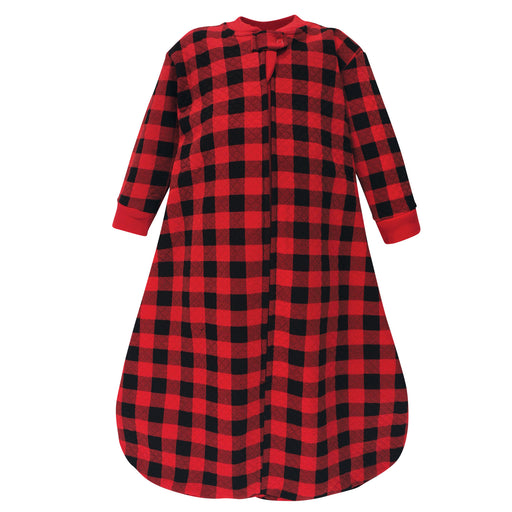 Hudson Baby Infant Boy Premium Quilted Long Sleeve Wearable Blanket, Buffalo Plaid