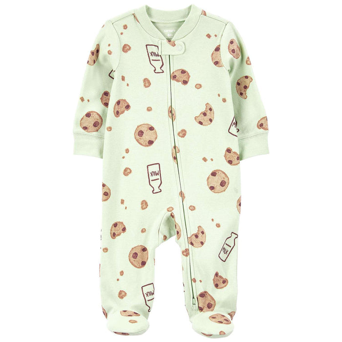 Carter's Baby Milk & Cookies 2-Way Zip Sleep & Play in Green