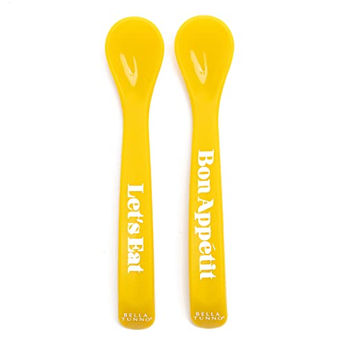 Bella Tunno Wonder Spoons - Soft Baby Spoon Set Safe for Baby, Yellow