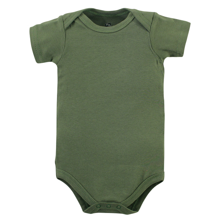 Hudson Baby Infant Boy Cotton Bodysuits, Green Safari Life