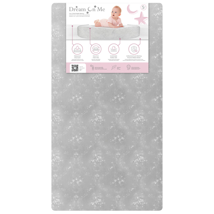 Dream On Me Snooze Crib & Toddler Mattress