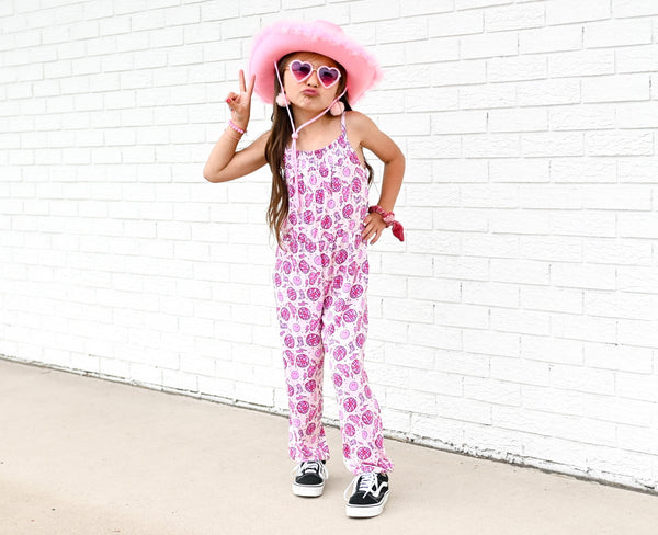 Dream Big Little Co LET'S GO GIRLZzz DREAM SMOCKED JUMPSUIT