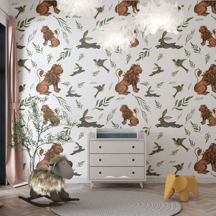 TeepeeJoy Jungle Wallpaper for Nursery and Kids Rooms - Forest Fables