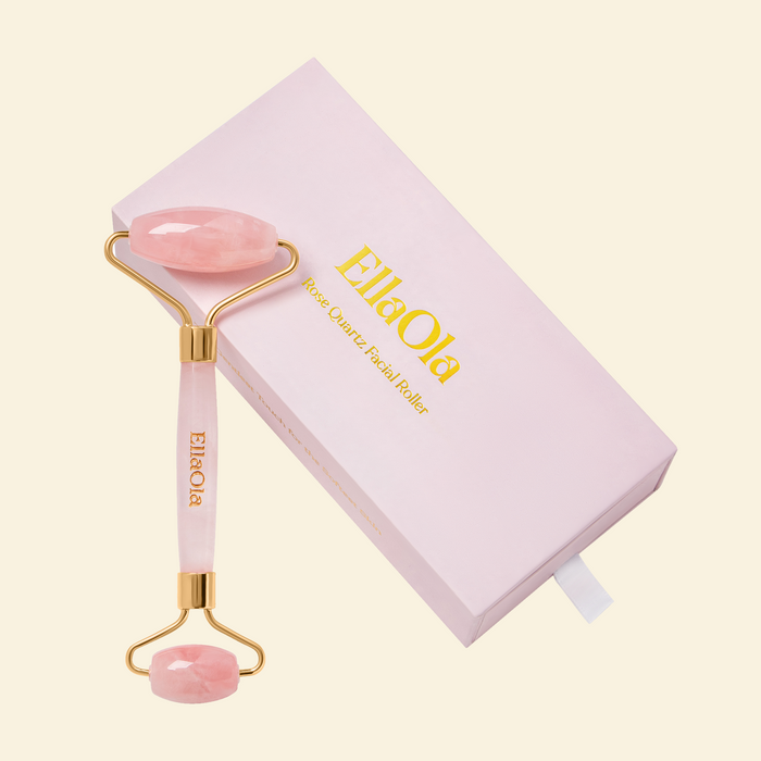 EllaOla Rose Quartz De-Puffing Facial Roller