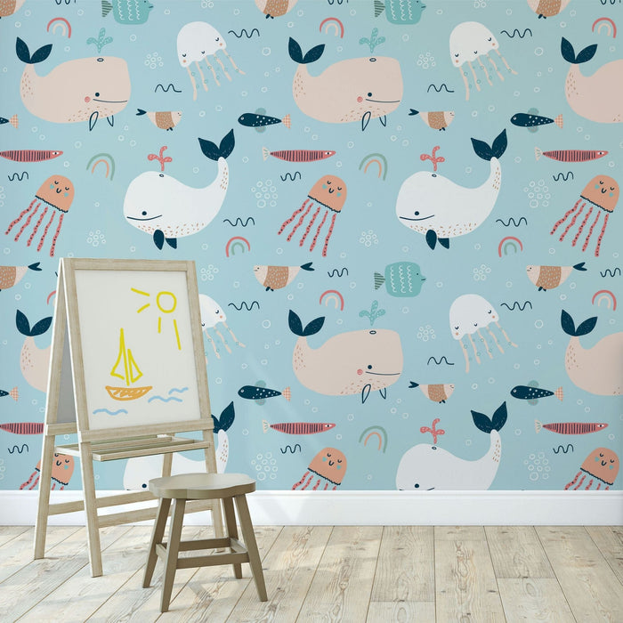 TeepeeJoy Ocean Themed Wallpaper - Marine Melody