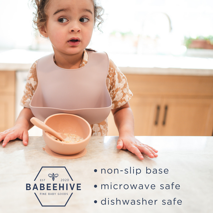 Babeehive Goods Clay Suction Bowl and Spoon Set