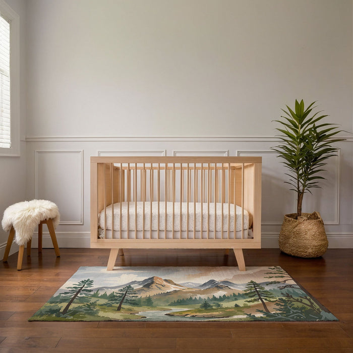 TeepeeJoy Kids and Nursery Mountain Area Rug - Peaks and Pines