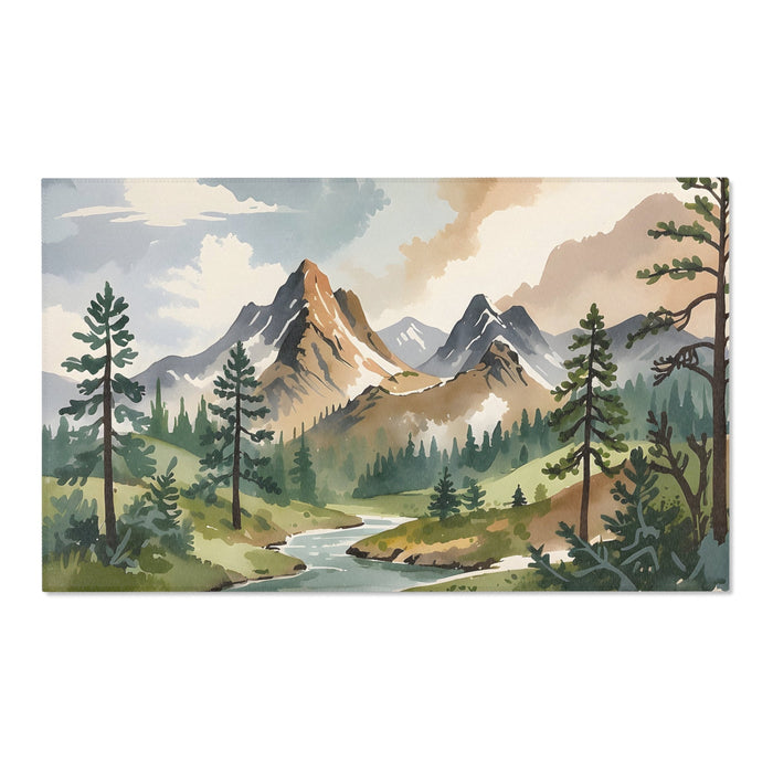 TeepeeJoy Kids and Nursery Mountain Area Rug - Peaks and Pines