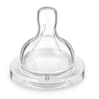 Philips Avent Natural Slow Flow Nipple for Avent Natural Bottles, 3 Month+,  2-Pk