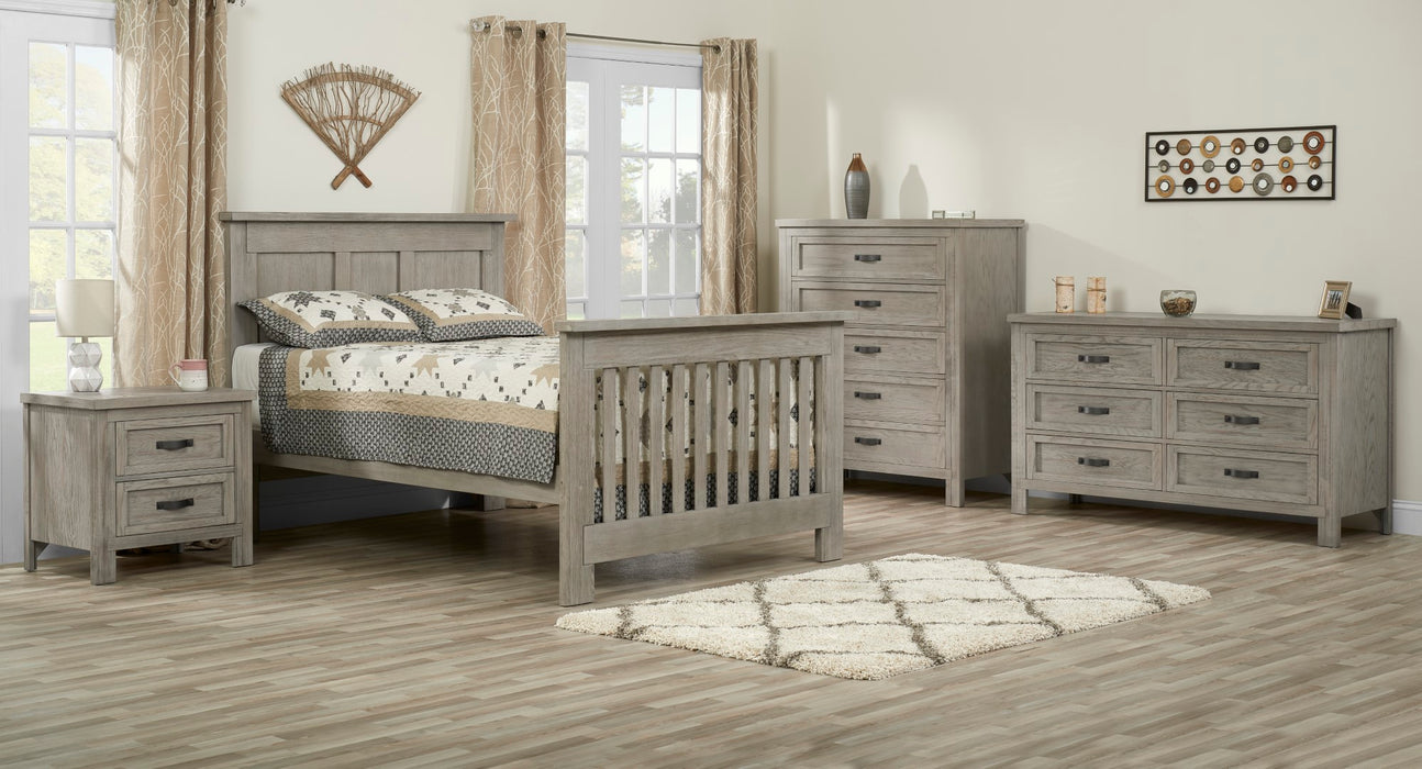 Soho Baby Hanover Crib to Full-Size Bed Conversion Kit, Wire Brush Oak Gray Finish