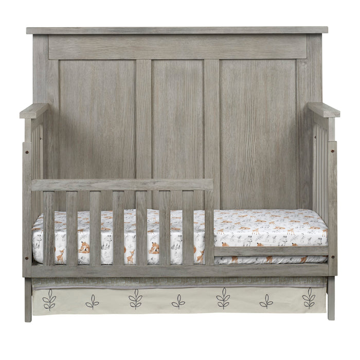 Soho Baby Hanover Crib to Toddler Bed Guard Rail Conversion Kit Wire Brush Oak Gray Finish