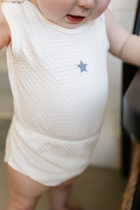 Ely's & Co. Cotton - Embroidered Heart and Star Collection-Romper