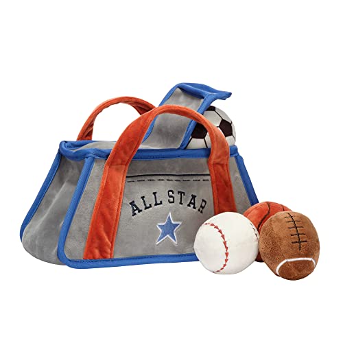 Lambs & Ivy Baby Sports Interactive Plush Toy Set - Football/Basketball/Baseball