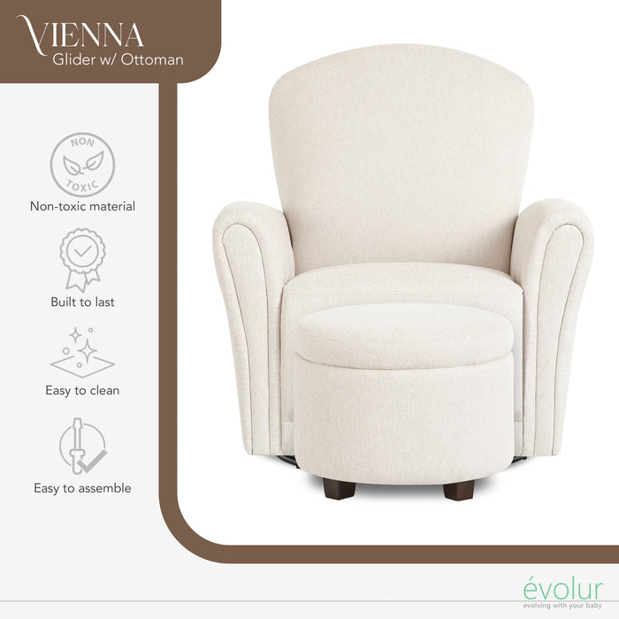 Evolur Vienna Glider with Ottoman buybuy BABY