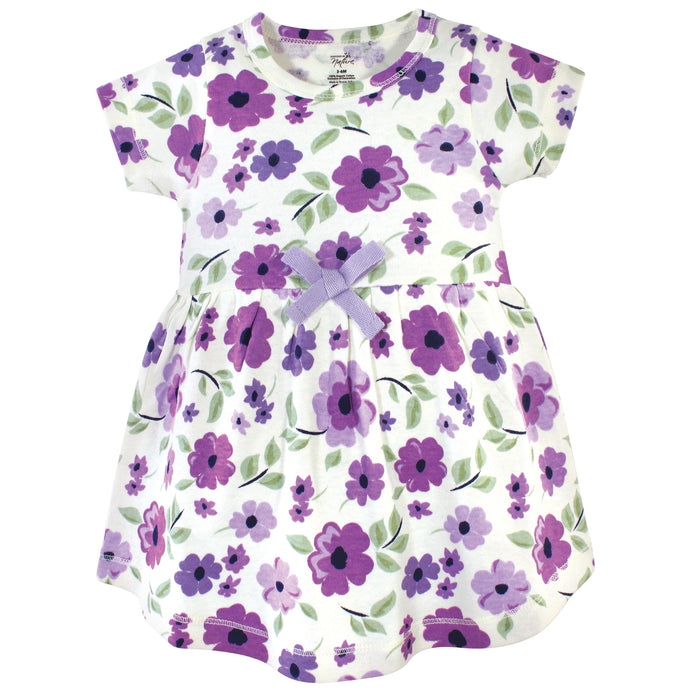Touched by Nature Organic Cotton Dress and Cardigan 2 Piece Set, Purple Garden