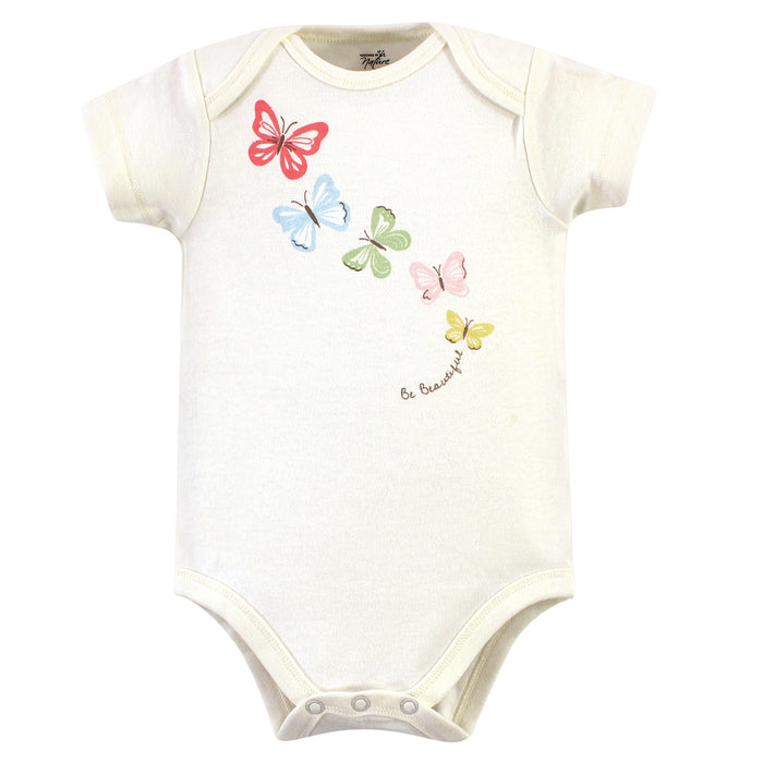 Touched by Nature Baby Girl Organic Cotton Hoodie, Bodysuit and Pant, Butterflies