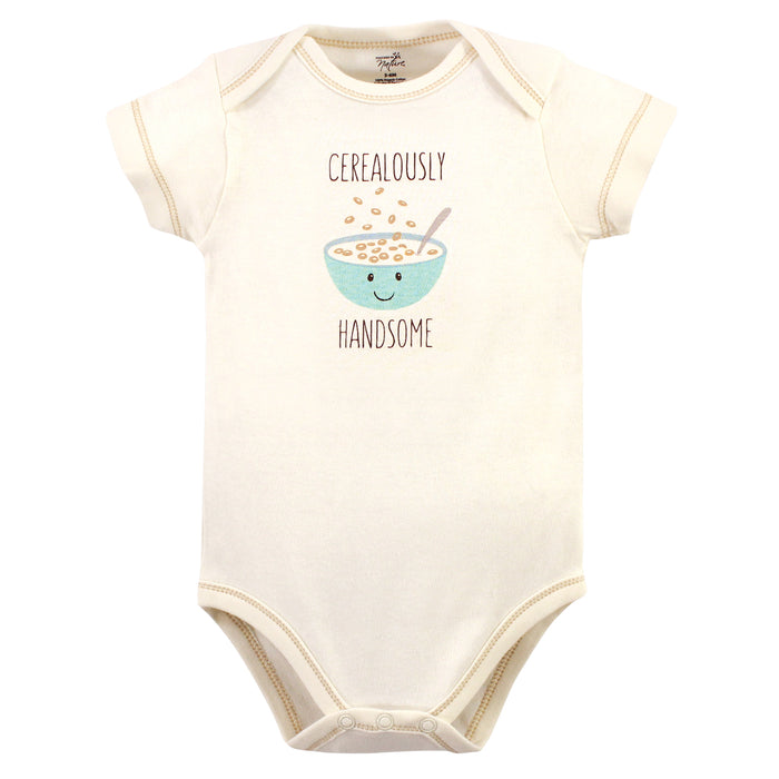 Touched by Nature Organic Cotton Bodysuits 5-Pack, Muffin