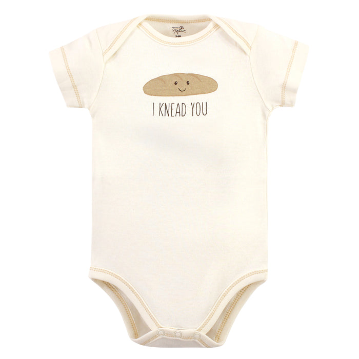 Touched by Nature Organic Cotton Bodysuits 5-Pack, Pizza