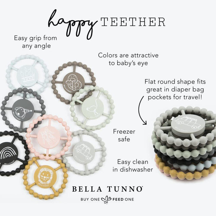 Bella Tunno Happy Teether – Soft & Easy Grip Baby Teether Toy, Black