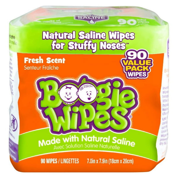 Boogie Wipes Saline Nose Wipes-Fresh 90ct