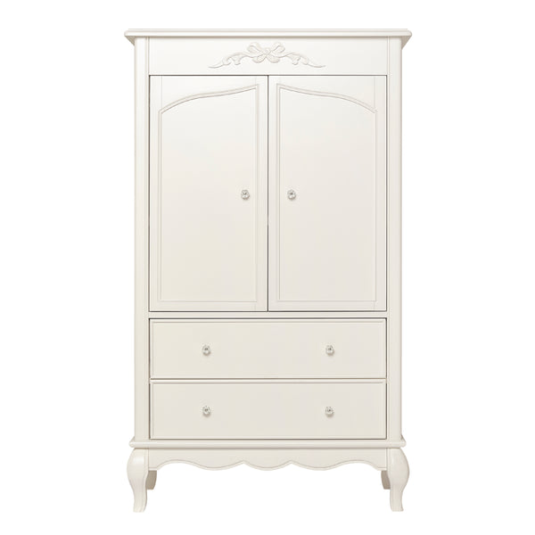 Evolur Aurora Armoire In Ivory Lace