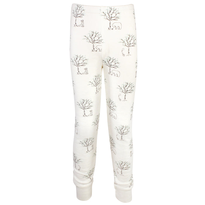 Touched by Nature Baby, Toddler and Kids Unisex Organic Cotton Tight-Fit Pajama Set, Birch Trees