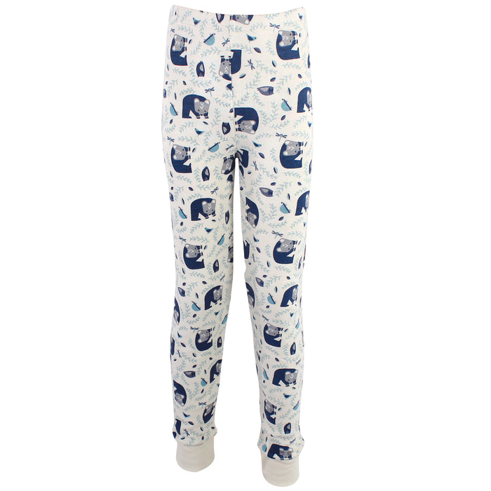 Touched by Nature Baby, Toddler and Kids Organic Cotton Tight-Fit Pajama Set, Woodland
