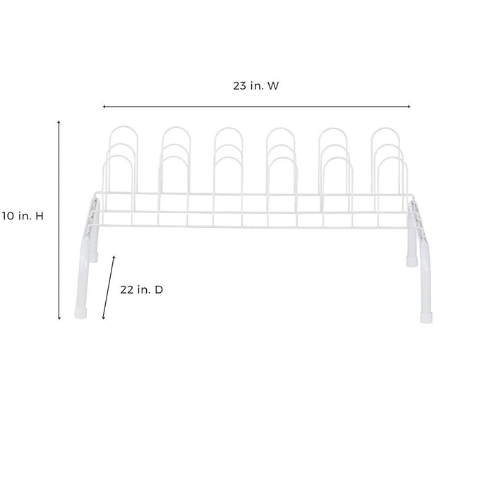 ClosetMaid 1039 Lightweight 9 Pair Freestanding Wire Shoe Rack Organizer, White