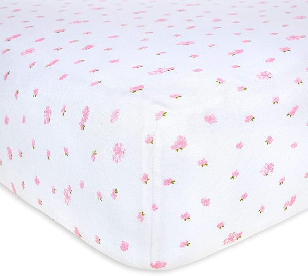 Burt's Bees Baby Butterfly Garden Organic Cotton Fitted Crib Sheet, Blossom