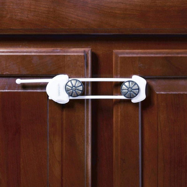 Toddleroo Large Sliding Cabinet Locks 2-Pack, White