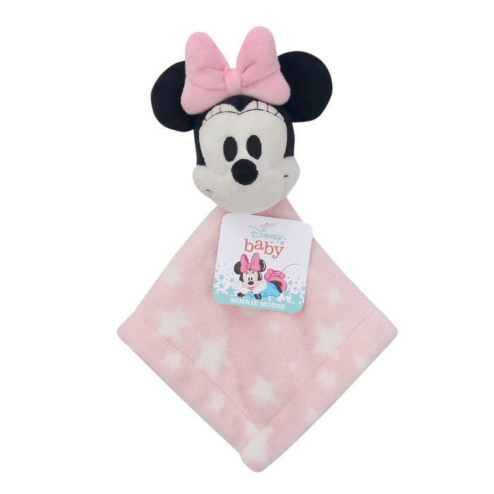 Lambs & Ivy Disney Baby Minnie Mouse Pink Stars Security Blanket/Lovey