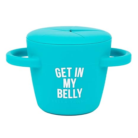 Bella Tunno Happy Snacker – Spill Proof Snack Cups for Toddlers and Babies, Get In My Belly