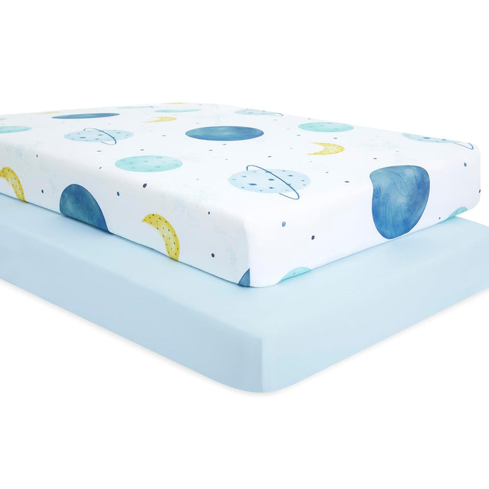 buybuy BABY by Evolur Space Adventure 2-Piece Sheet Set (Light)
