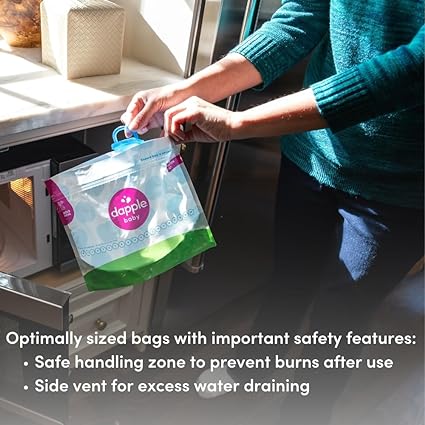 Dapple Baby Bottle Microwave Sterilizer Bags Reusable for Breast Pump Parts