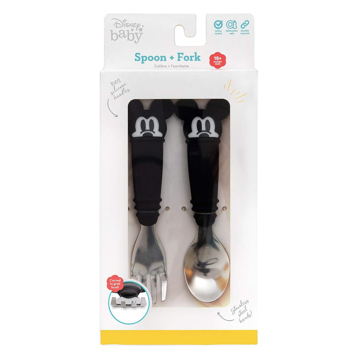 Disney Silicone Spoon and Fork: Mickey Mouse