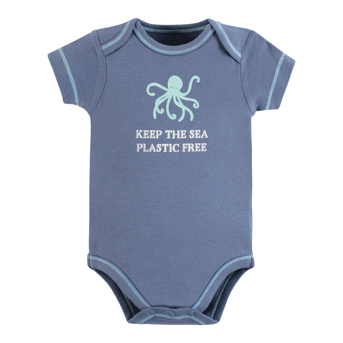 Touched by Nature Organic Cotton Bodysuits, Sea Critters