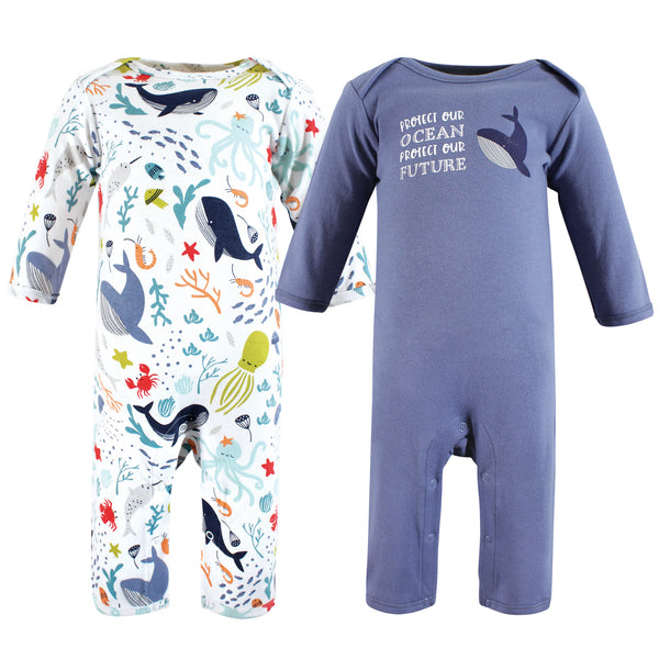 Touched by Nature Organic Cotton Coveralls, Ocean